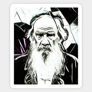 Leo Tolstoy Black and White Portrait | Leo Tolstoy Artwork 5 Sticker